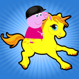 Girl and the pig icono