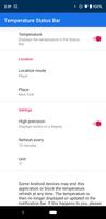 Weather temperature in Status Bar + Notification captura de pantalla 2