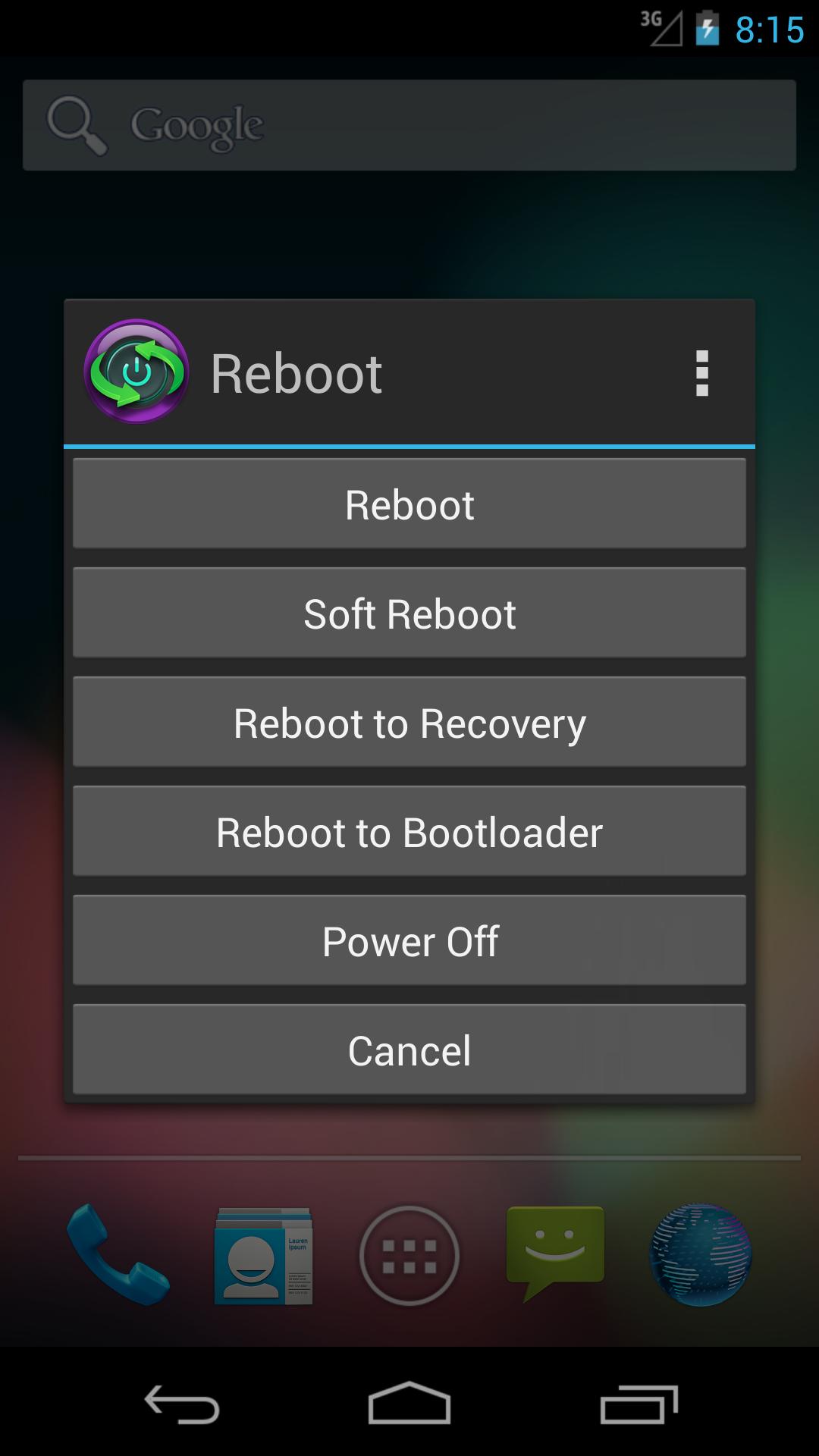 Reboot for android