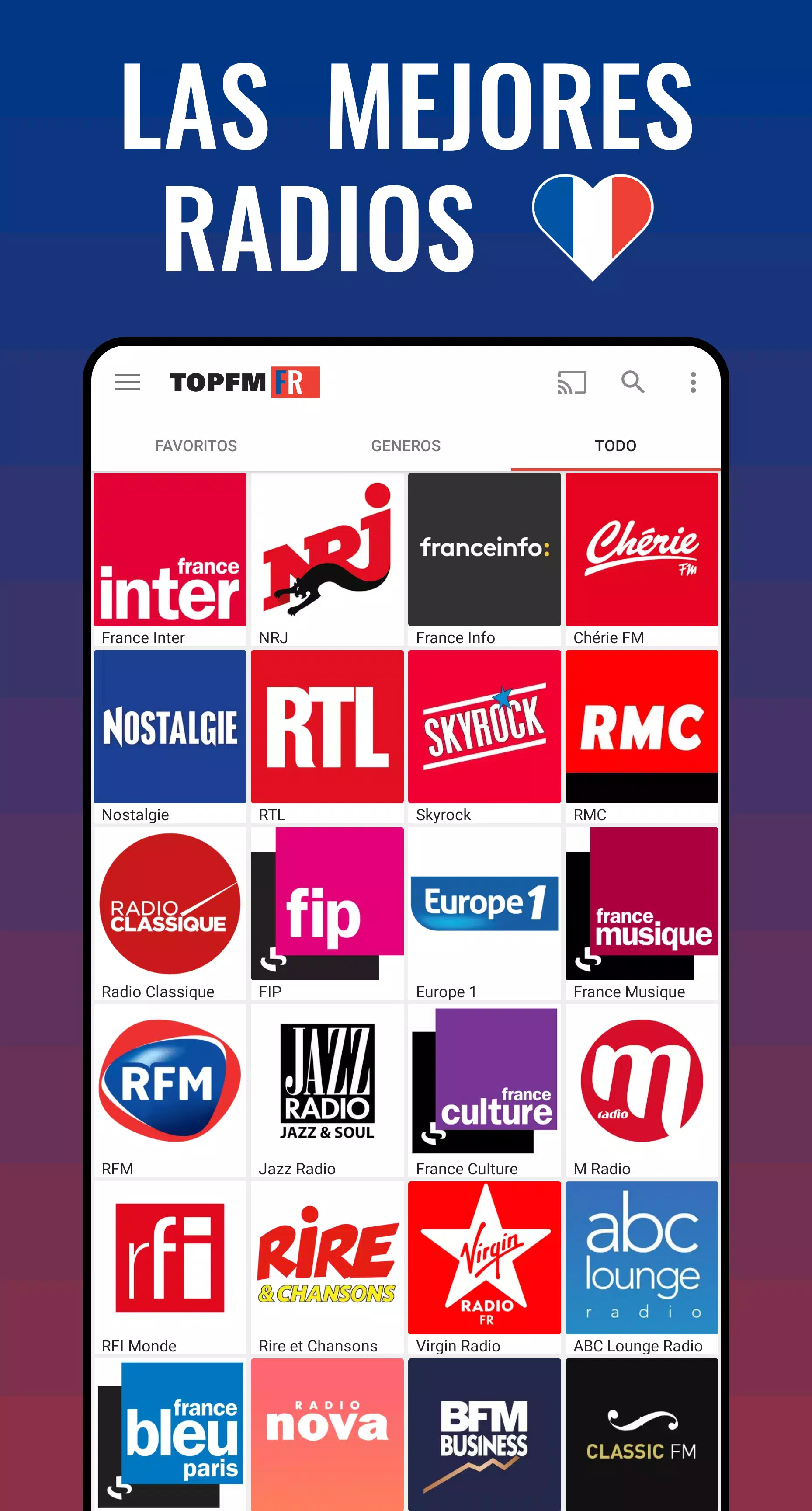Descarga de APK de Radio Francia: Música Francesa para Android