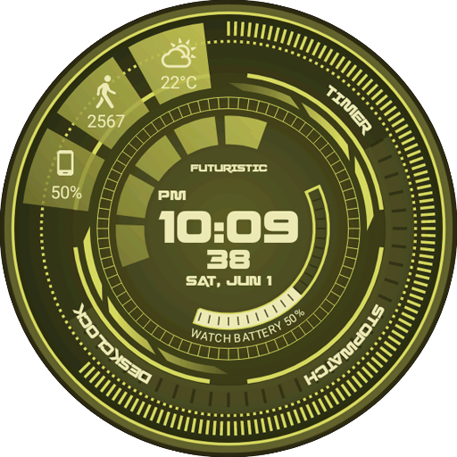 Futuristic GUI Watch Face