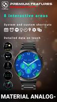 Material Analogic Watch Face captura de pantalla 2