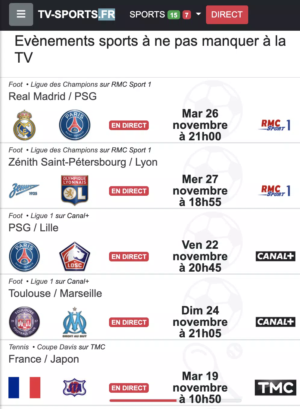 Programme TV Sport for Android - APK Download