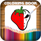 Fruits Vegetables Coloring Book Game simgesi