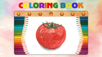 Fruits Vegetables Coloring Book Game Ekran Görüntüsü 3