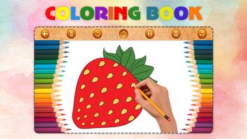 Fruits Vegetables Coloring Book Game Ekran Görüntüsü 2