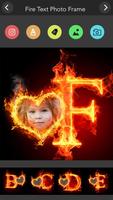 Fire Text Photo Frame پوسٹر