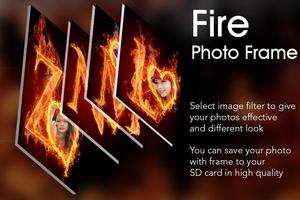 Fire Text Photo Frame স্ক্রিনশট 1