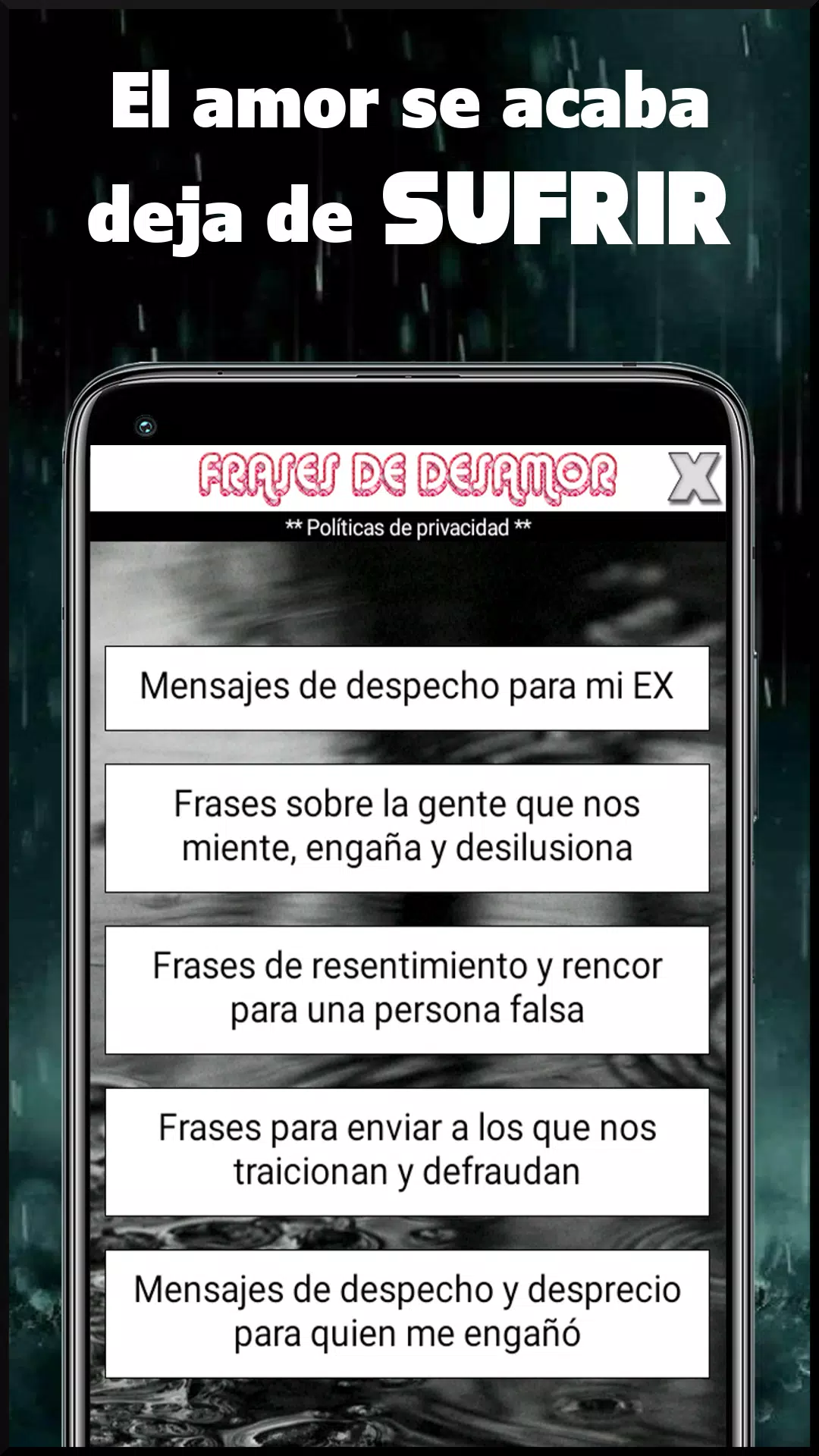 Descarga de APK de Frases desamor para Android Descarga de APK de Frases desamor para Android