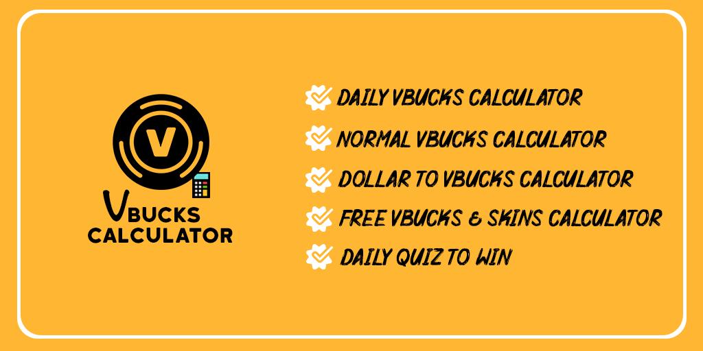 Free V Bucks Calculator V Bucks Generator Quiz For Android Apk Download