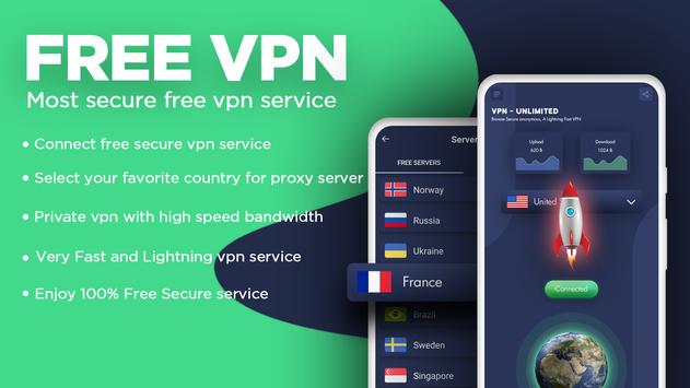 Free VPN - Unlimited proxy server & Secure service poster