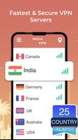 India Fast VPN - Free VPN Proxy Server & Secure captura de pantalla 1
