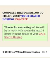 Free VPS and Shared Hosting - 100% FREE capture d'écran 2