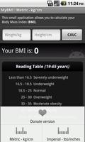 Kalkulator BMI (za darmo) screenshot 1