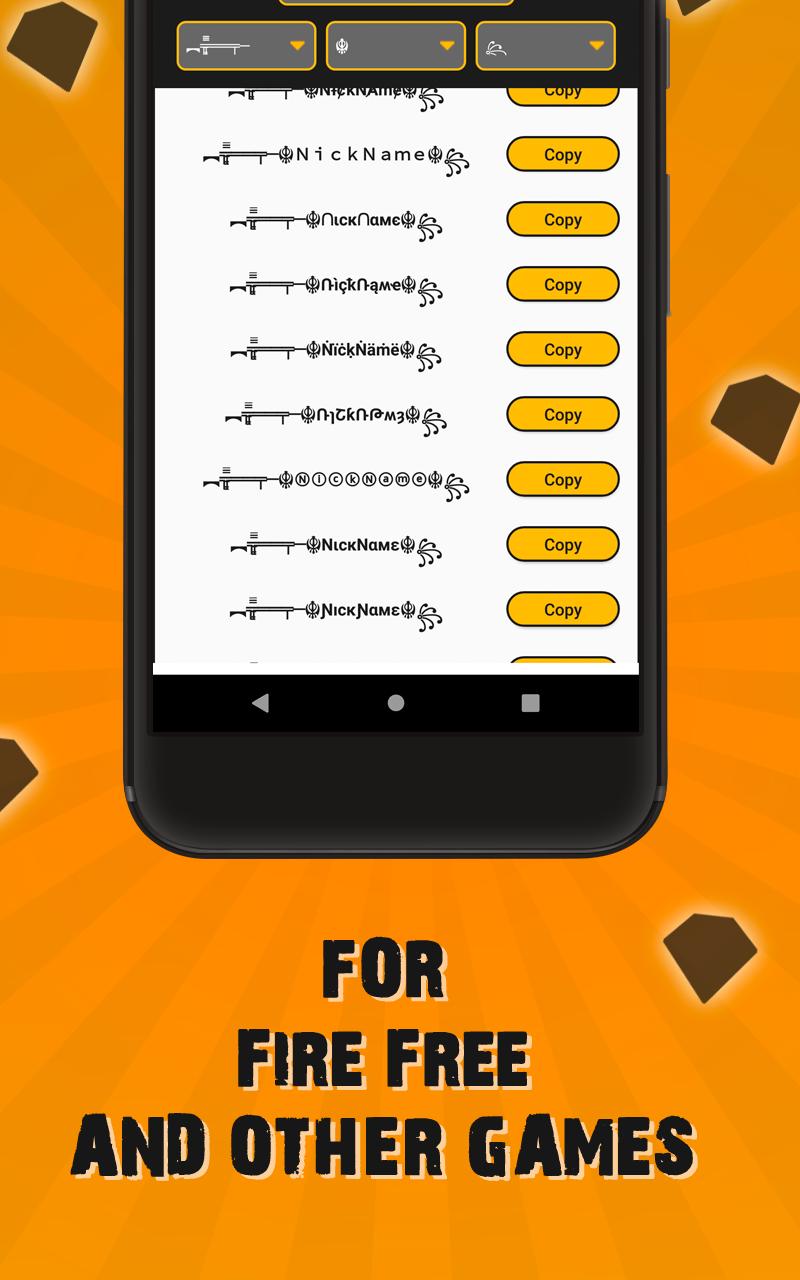Fire Free Name Style And Nickname Generator For Android Apk Download