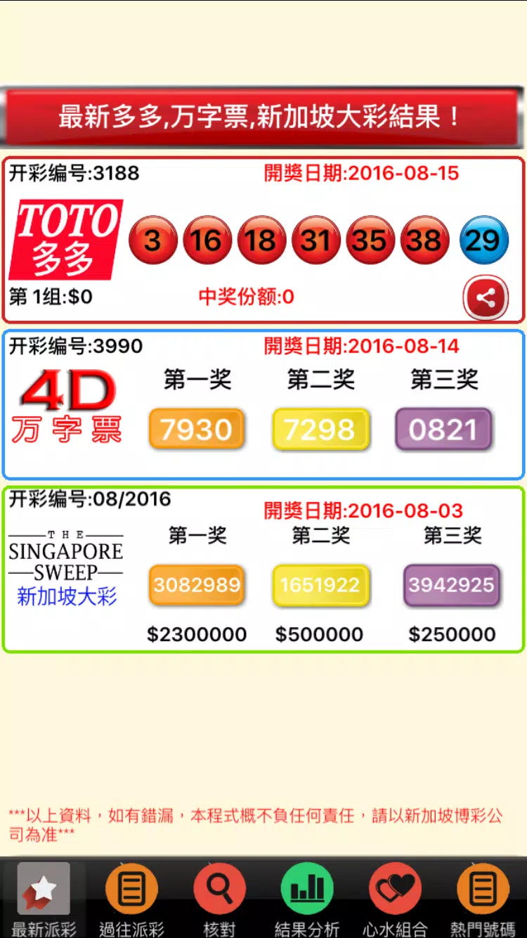 下載4d万字票 Toto多多 新加坡大彩即時結果的安卓版本