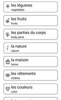 游玩和学习.。单词法国语 - 词汇和游戏 截图 2