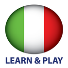 学び、遊びます. イタリア語の単語 アイコン