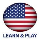 놀면서 배우기. 미국 영어 (아메리칸) 단어 아이콘