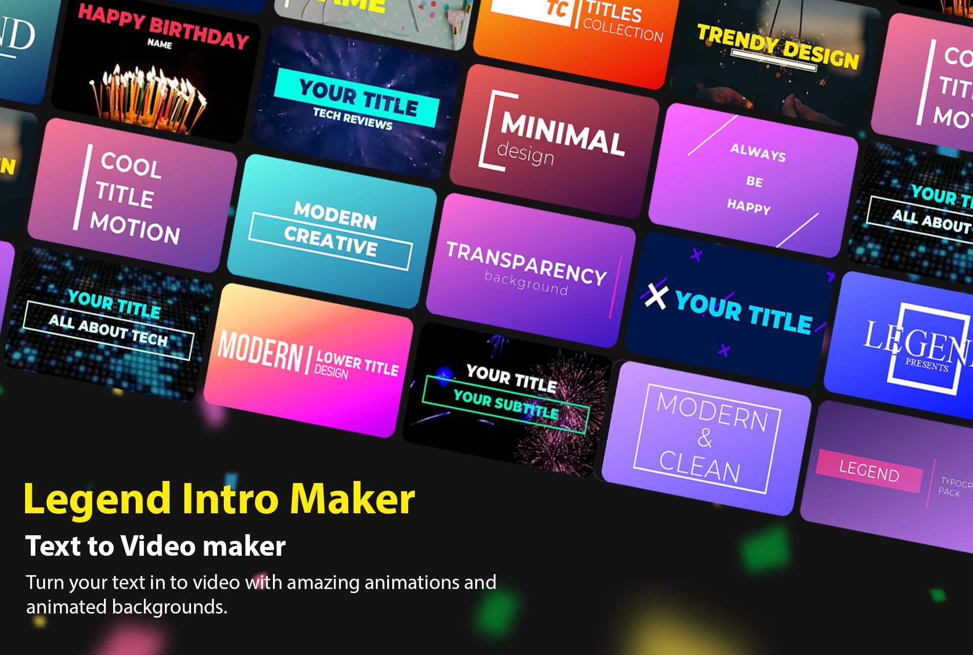 Legend - Intro maker and Animated Text for Android - APK Download