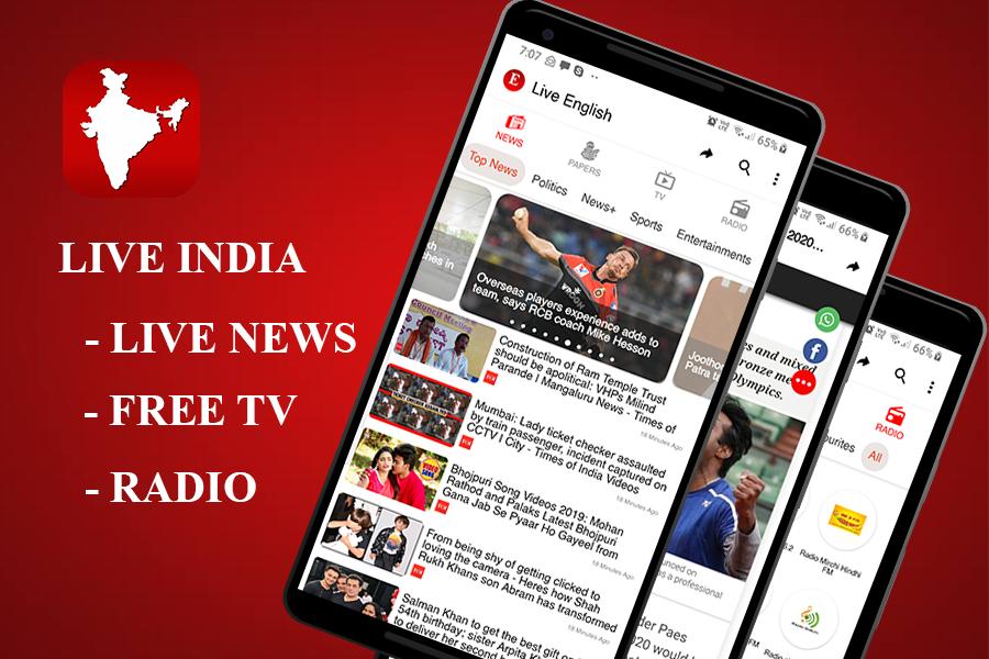daño Radioactivo dictador LIVE INDIA NEWS, FREE TV CHANNELS & ONLINE RADIO APK pour Android  Télécharger