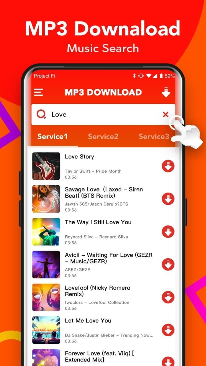 ดาวน์โหลด Mp3 music downloader & Free Music Downloader APK สำหรับ Android