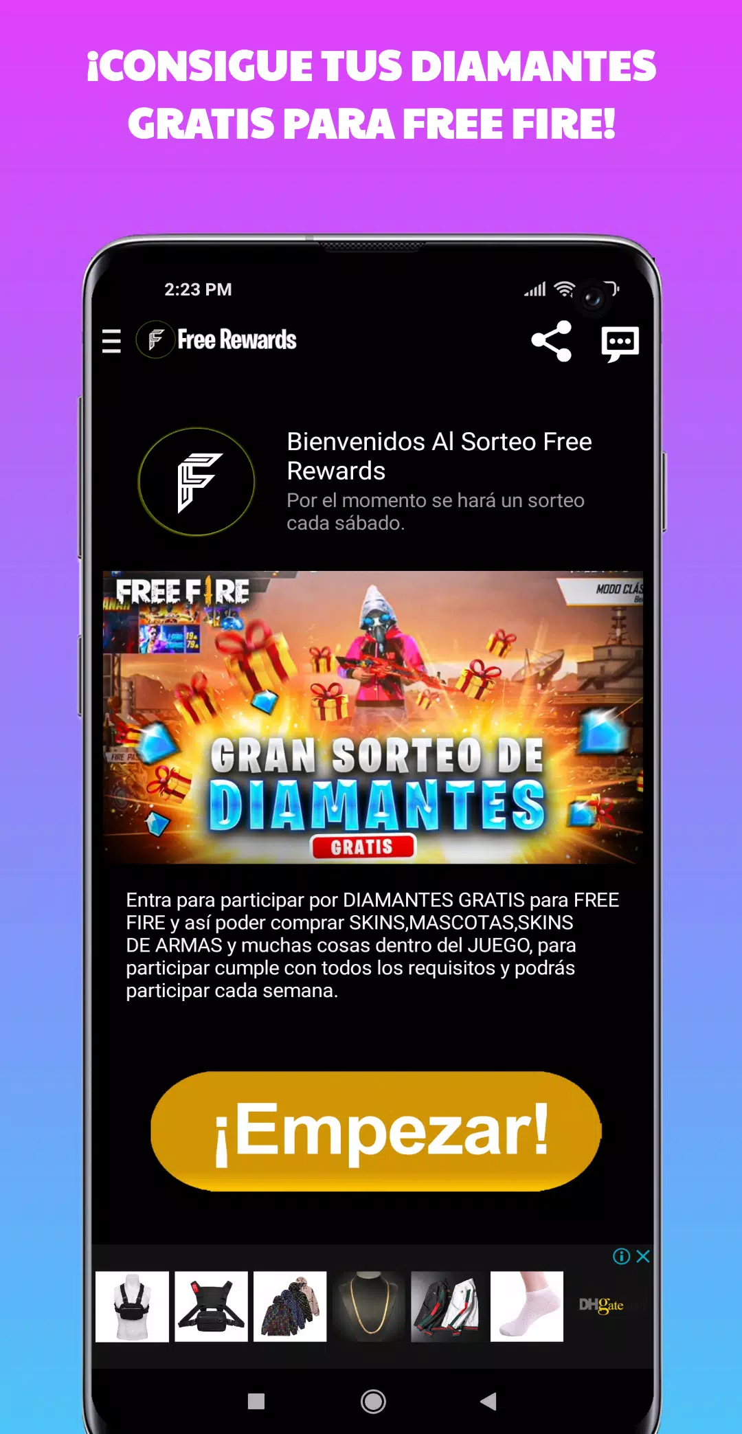 Como ganhar diamantes no Free Fire de graça