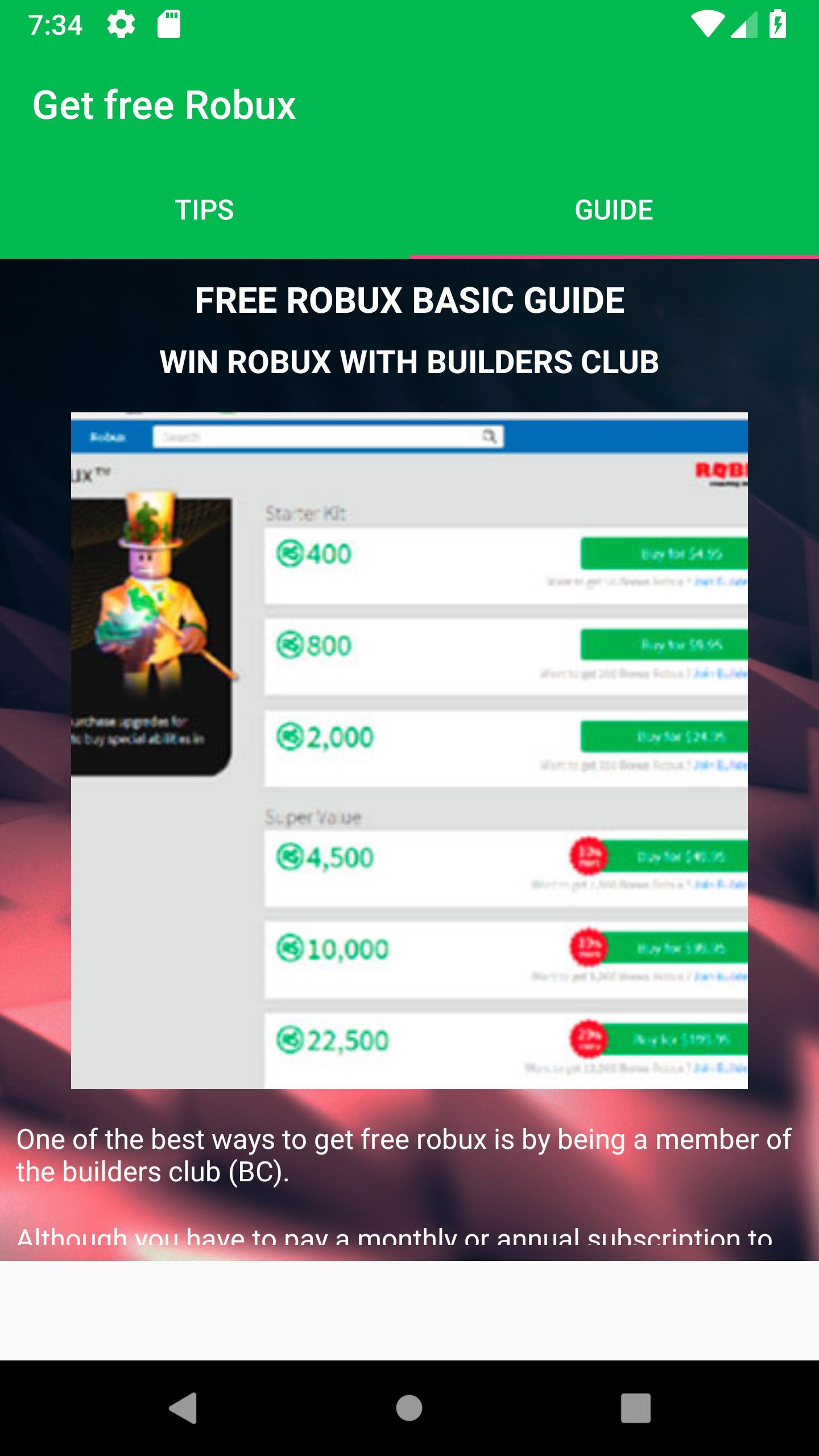 Free Robux Now Earn Robux Free Today Tips 2018 For Android Apk Download - robux gratuit 2018 fevrier