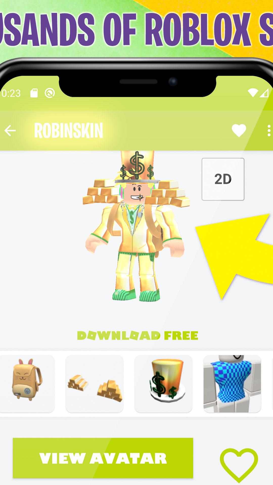 Inspirasi Kulit Robux Roblox Gratis RobinSkin For Android APK Download
