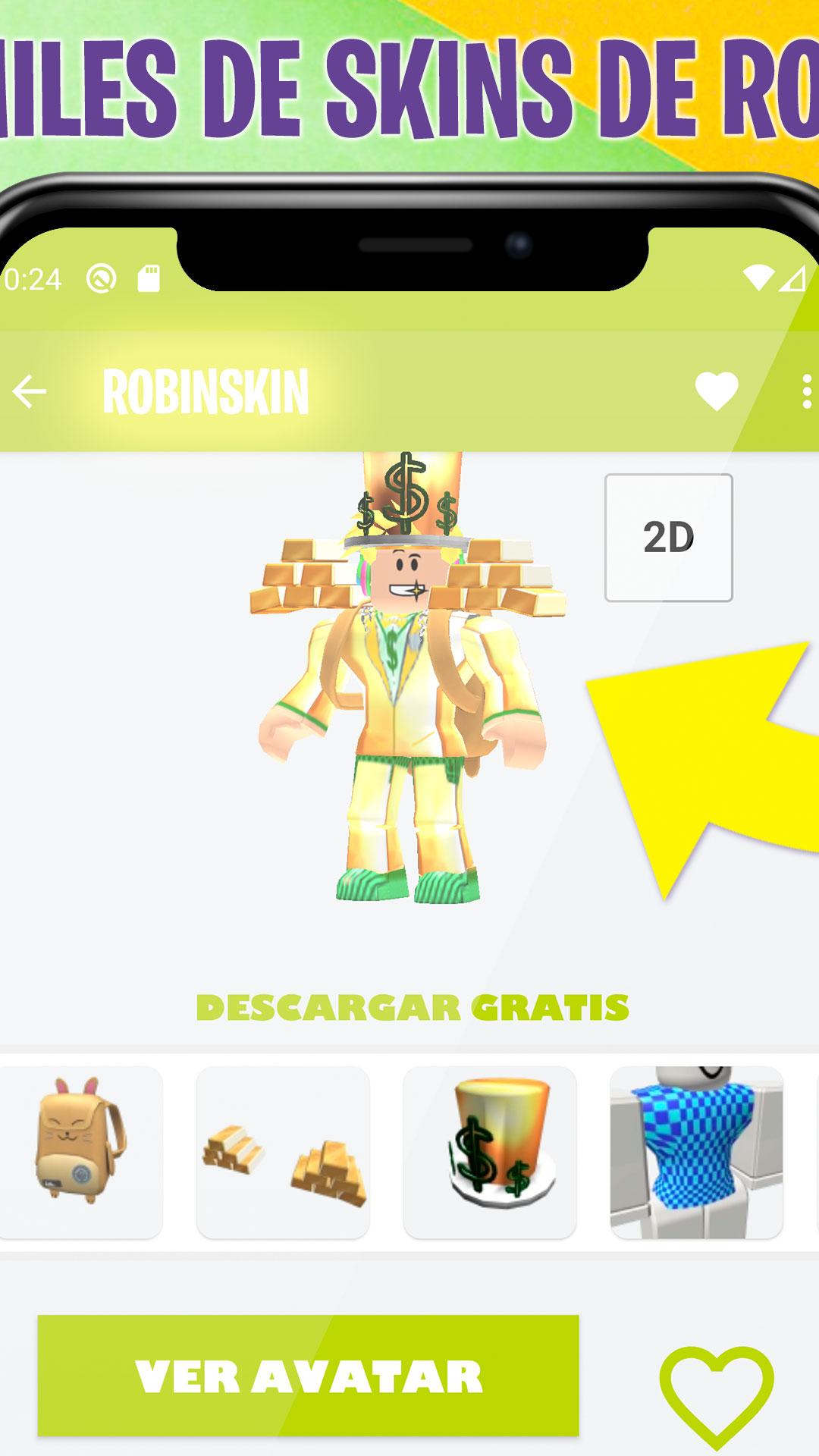 Mis Skins De Roblox Sin Robux Gratis Robinskin For Android Apk Download - como tener ropa bonita en roblox sin robux