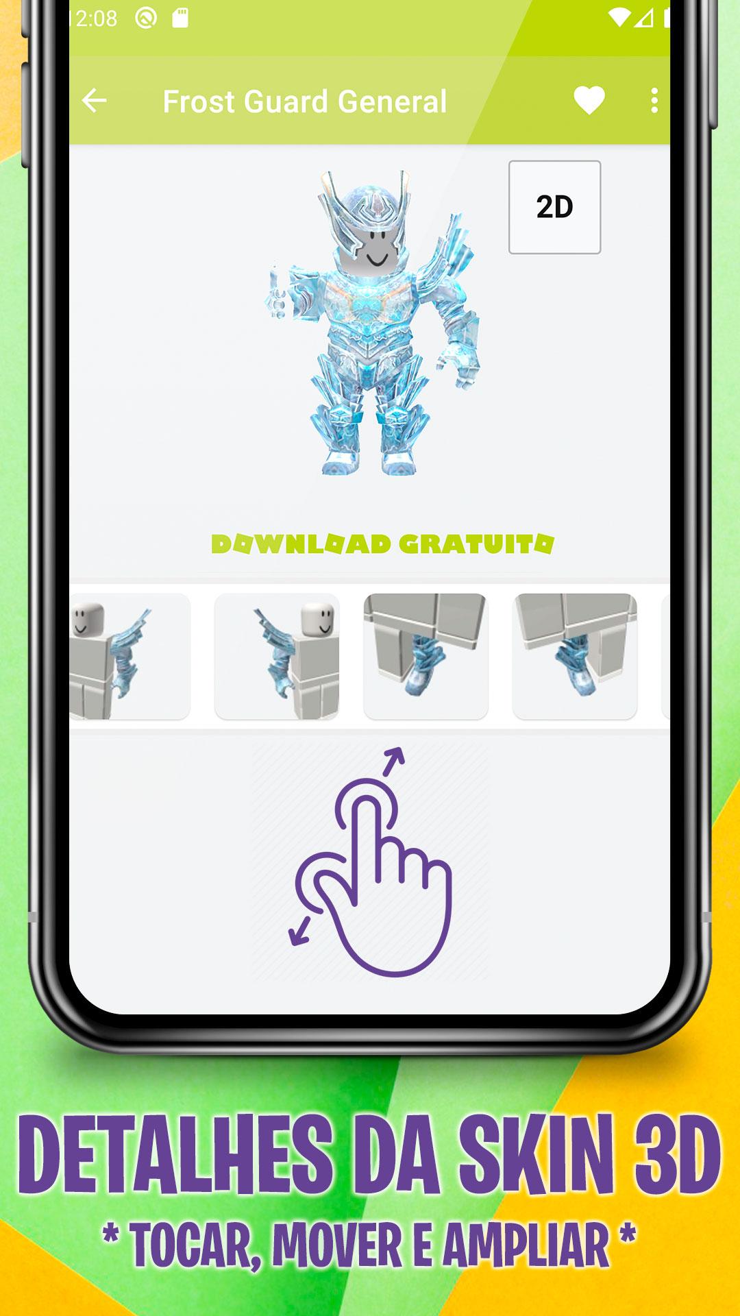 Meu Roblox Skins Sem Robux Gratis Robinskin Para Android Apk Baixar - como comprar alguma coisa no roblox com robux sem pagar