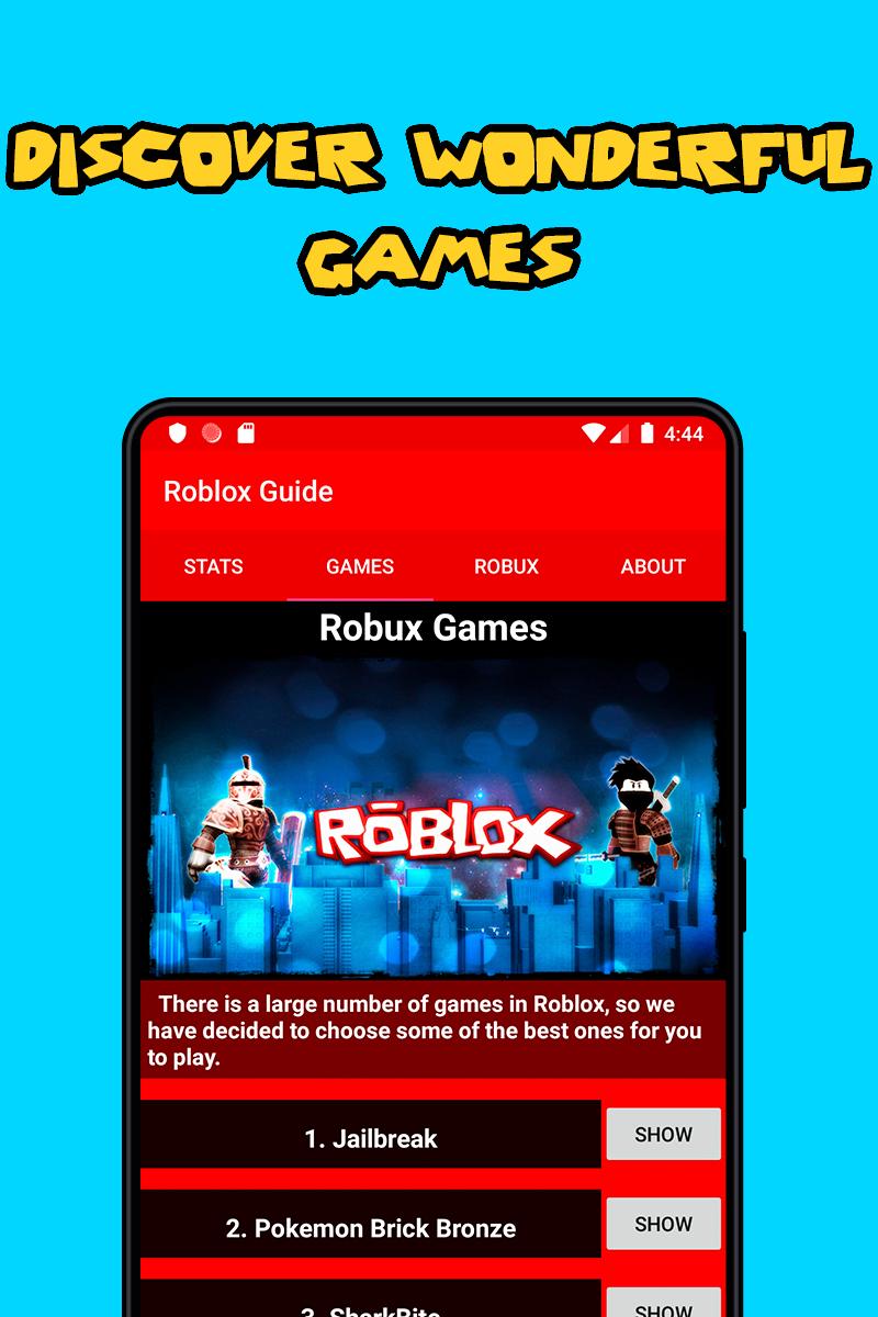 Roblox Stats Games Information More For Android Apk Download - roblox robux stats