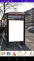 Bus Stop Photo Montage Affiche