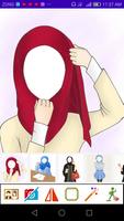 Hijab Drawing Selfie โปสเตอร์
