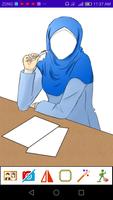 Hijab Drawing Selfie capture d'écran 1