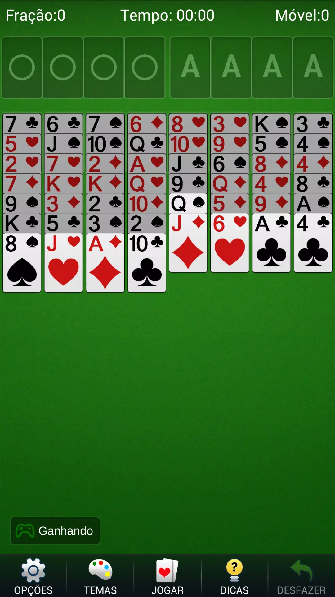 O jogo de Freecell: Perguntas frequentes