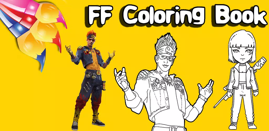 FREE FIRE coloring book for kids and adults: +60 individual