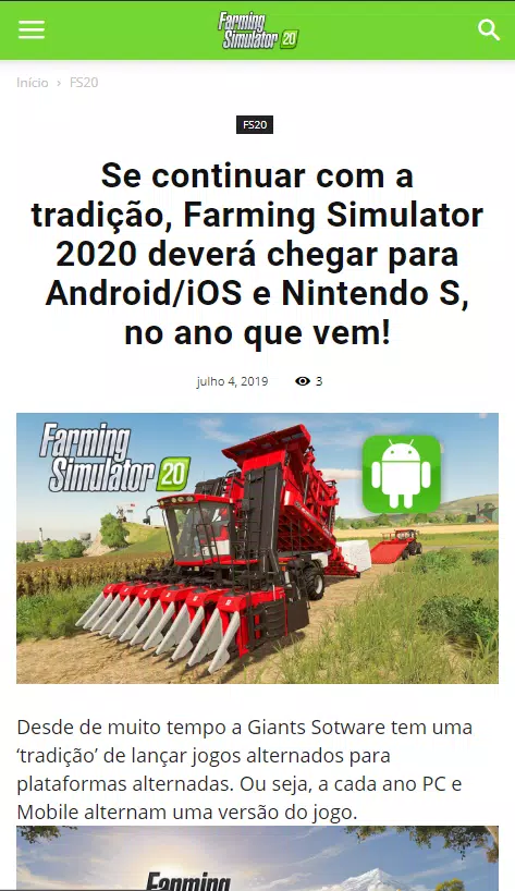 Farming Simulator 20 para Android - Download