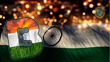 Lettre du drapeau indien: jour Affiche