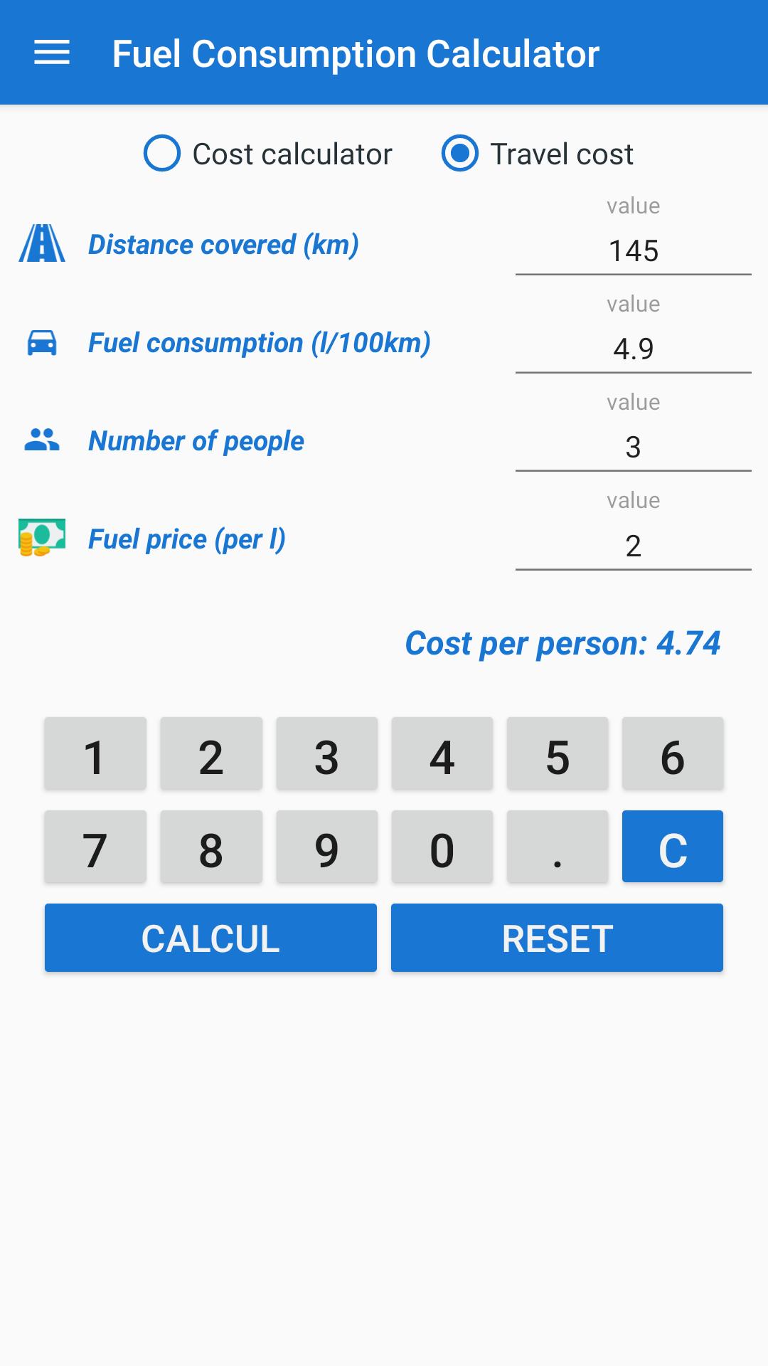 Calcul consommation de carburant et covoiturage APK pour Android Télécharger