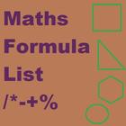 Maths Formula List icône