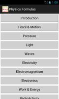 Physics Formulas poster