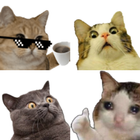 Stickers de gatos graciosos icono