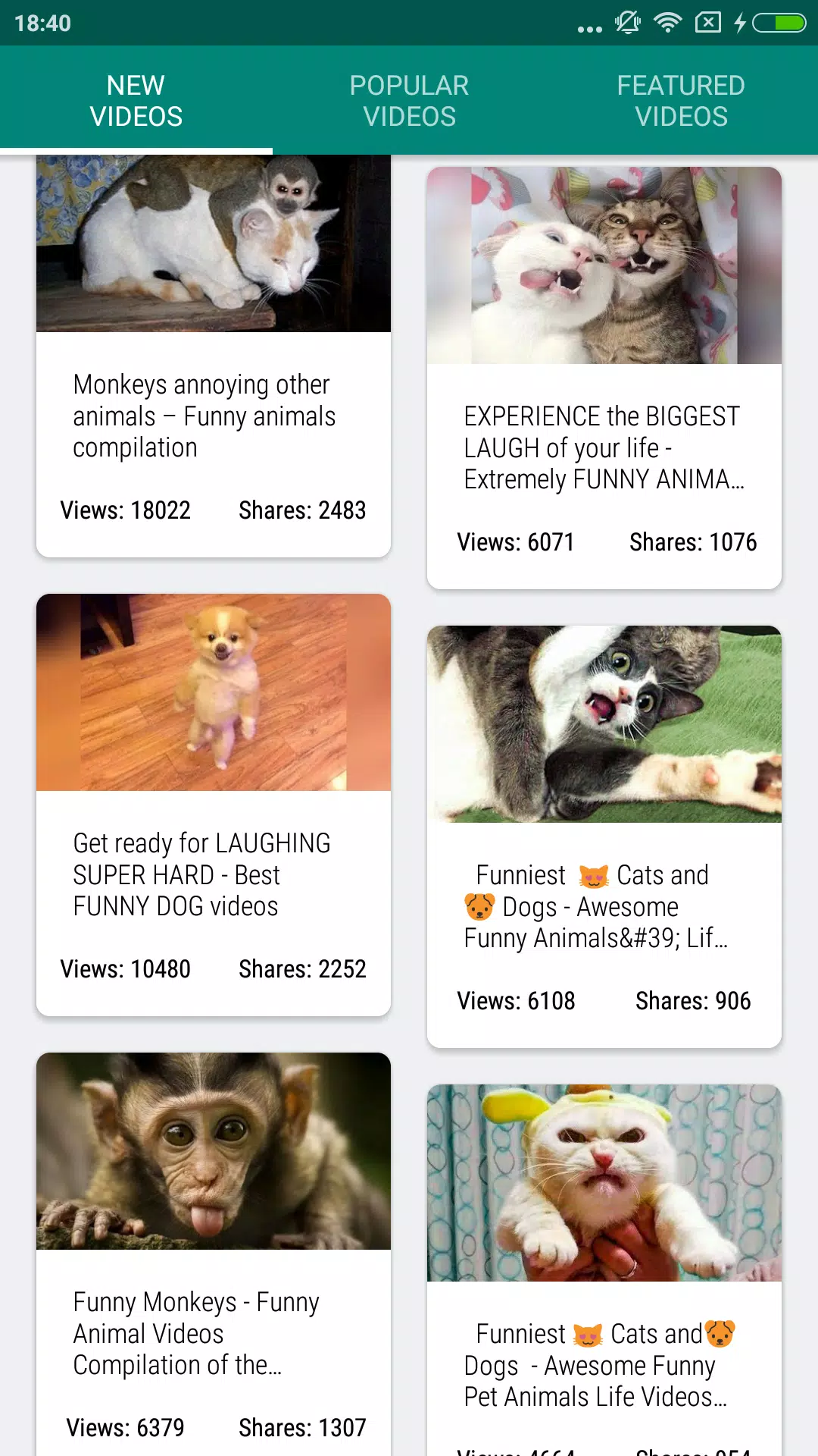 Download do APK de Vídeos engraçados de animais para Android