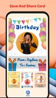 birthday card maker with photo capture d'écran 1