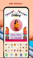 birthday card maker with photo capture d'écran 2