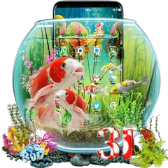 Baixar Tema de peixes 3D Aquarium Koi APK