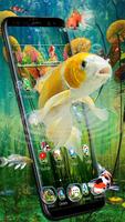 3D 수족관 Japaneses 잉어 물고기 포스터