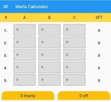 Marla Area Calculator Affiche