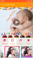 Birthday video maker Korean - with photo and song imagem de tela 3